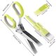 thumbnail image 3 of Tijeras para hierbas MACHAO de acero inoxidable 5 hojas Con cuchillo y peine de limpieza, 3 of 5