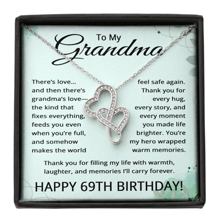 69th Birthday Gifts for Grandma - To My Grandmother Necklace - 69 Years Old Grandma Title: Standard Box