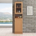 thumbnail image 2 of Contemporary Home Living 63" Beige Rectangular Enclosed Storage Kitchen Pantry with Doors, 2 of 4