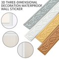 thumbnail image 3 of 1M Espuma Zócalo Patrón 3D Autoadhesivo Impermeable Pared Pegatina Cintura Borde Fondo De Pantalla Sala De Estar Dormitorio Decoración Del Hogar Descuento, 3 of 4