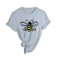thumbnail image 4 of Graphic Tees for Women's T-Shirts Short Sleeve O Neck Top for Everyday Wear Lightweight Casual Tee Stylish Graphic Print Comfortable Versatile Women’s Apparel Gray S, 4 of 4