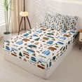 thumbnail image 2 of Homewish Jungle Wildlife Bear Zipper Twin Comforter Sets with Fitted Sheet and 2 Pillowcases For Kids,Outdoor Adventure Zipper Bedding Set,Reversible,4 Pieces, 2 of 7