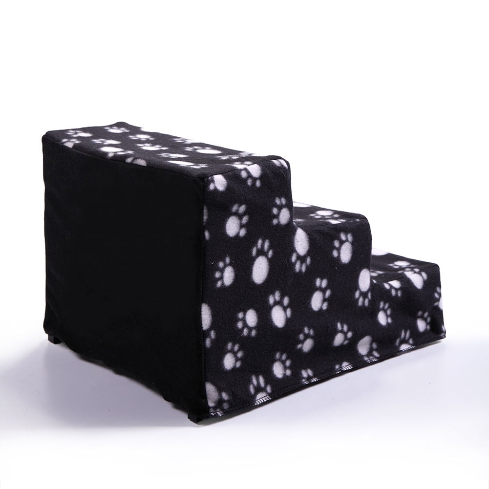 Pefilos Non-Slip Pet Stairs 3 Steps Portable 3 Tiers Cats Dog Ladder, Black Pefilos Non-Slip Pet Stairs 3 Steps Portable 3 Tiers Cats Dog Ladder, Black