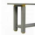 thumbnail image 6 of 62.9" Modern Solid Wood Console Table with Metal Accents for Living Spaces (3 Colors: Black, Gray, Natural), 6 of 17