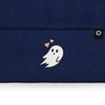 thumbnail image 2 of Dalix Heartly Ghost Embroidered Beanie Hat Knit Cap Cold Weather Womens in Navy Blue, 2 of 5