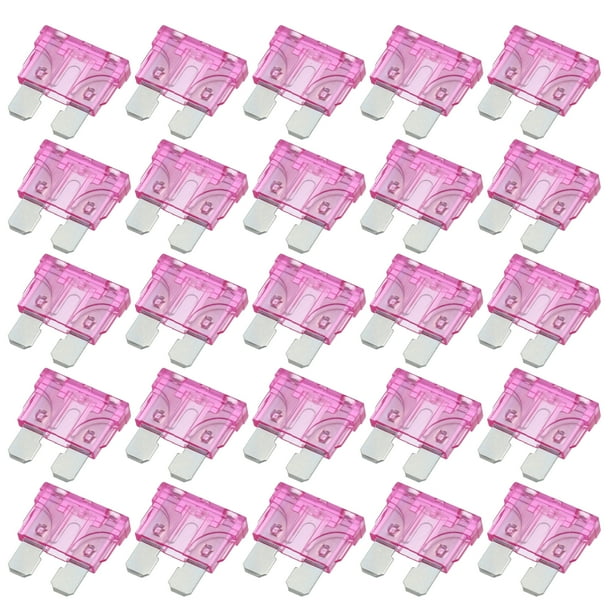 25uds Hoja Estilo Fusibles 3A Hoja Estilo Fusibles para Coche Barco Púrpura