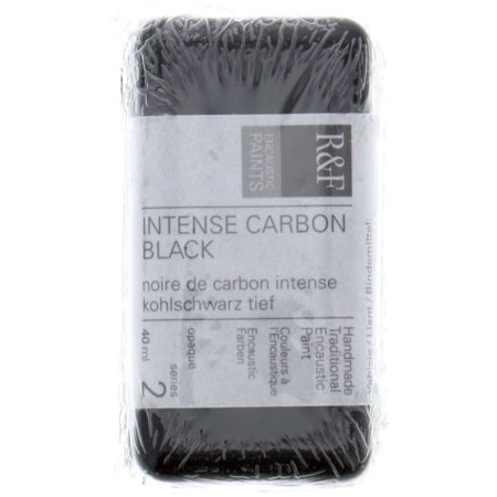UPC: 0836943000278 | R&F Handmade Paints Encaustic Paint Cake  40ml  Intense Carbon Black