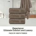 thumbnail image 2 of Casa Lino 4Pc Premium Bath Towels (54" x 27") - 100% Cotton, 400GSM, Ultra Soft & Absorbent (Coffee), 2 of 6