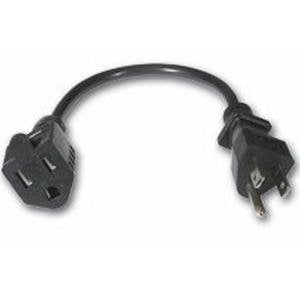 18 AWG Outlet Saver Power Extension Cord - 1 Feet