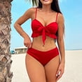 thumbnail image 6 of 3 Piece Swimsuits for Women Bikini Cover Up Skirt Tankini Swimsuits With Bottoms Swimwear Outfit, 6 of 9