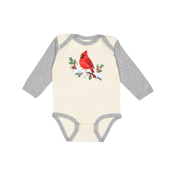 Inktastic Cardinal Christmas Cute Winter Boys or Girls Long Sleeve Baby Bodysuit