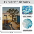 thumbnail image 3 of Diamond Art Kit for Adults, Motorcycle Sunset Gas Station Scene Diamond Painting for Adults Beginners, DIY Diamond Art Painting Kits, 5D Diamond Painting Crafts for Home Decor 12x16 Frameless, 3 of 7