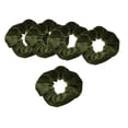 thumbnail image 1 of 5 piezas de scrunchies de terciopelo para el cabello verde, 1 of 8