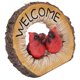 thumbnail image 5 of Welcome Bird Hanging Ornament in Light Brown Synthetic Resin for Outdoor Tree Decoration One Pair, 5 of 5