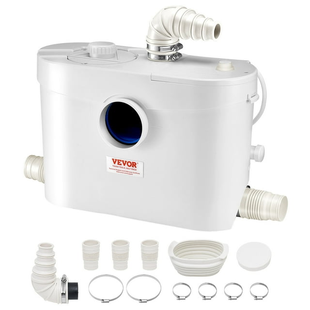 VEVOR Macerator Pump 900W 48 GPM Flow 40 ft Head Lift Pump for Toilet Basement Sink