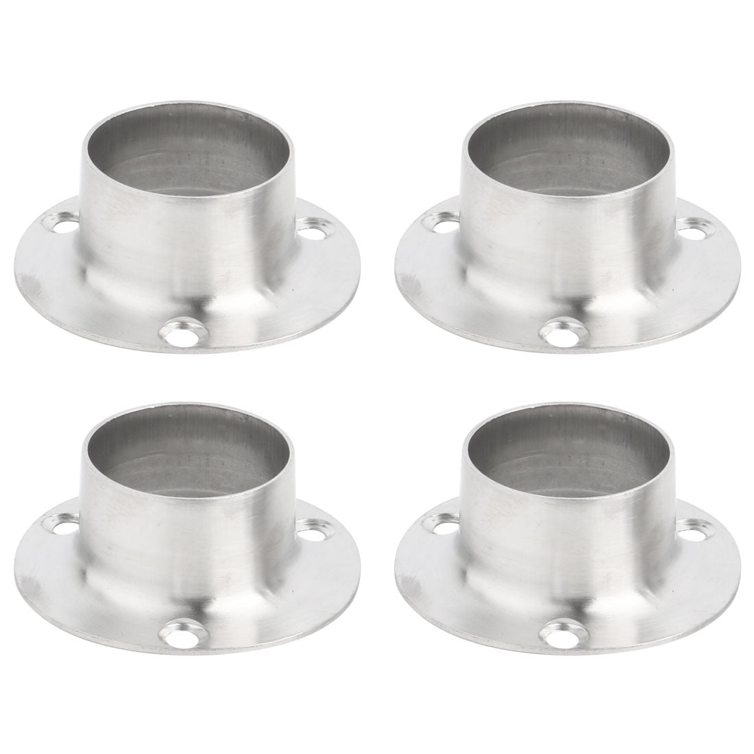 Uxcell Stainless Steel Wardrobe Closet Rod Bracket Holder Flange Socket 32mm Dia 4pcs Walmart