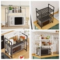 thumbnail image 4 of 1 Microwave Storage Rack, Space Saving Countertop Kitchen Utensil And Cutlery Storage Rack, Plastic Kitchen Accessory Rack, 4 of 6