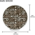 thumbnail image 4 of SKYSONIC Coffee Cute Doodle Cup Tablecloth Round Tablecloths Polyester Tablecover Cloths Washable Tabletop Runner Kitchen Party Picnic Dining Home Decor 60inch, 4 of 7