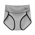 thumbnail image 4 of Blmnix Women Underwear High Waisted Tummy Control Seamless Butt Lifting Panties Boxer Shorts Gray Womens Underwear Packs,L, 4 of 6