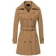thumbnail image 1 of Abrigo Chrisuno, impermeable, con capucha, doble botonadura, talla 2XL, para mujer, 1 of 7