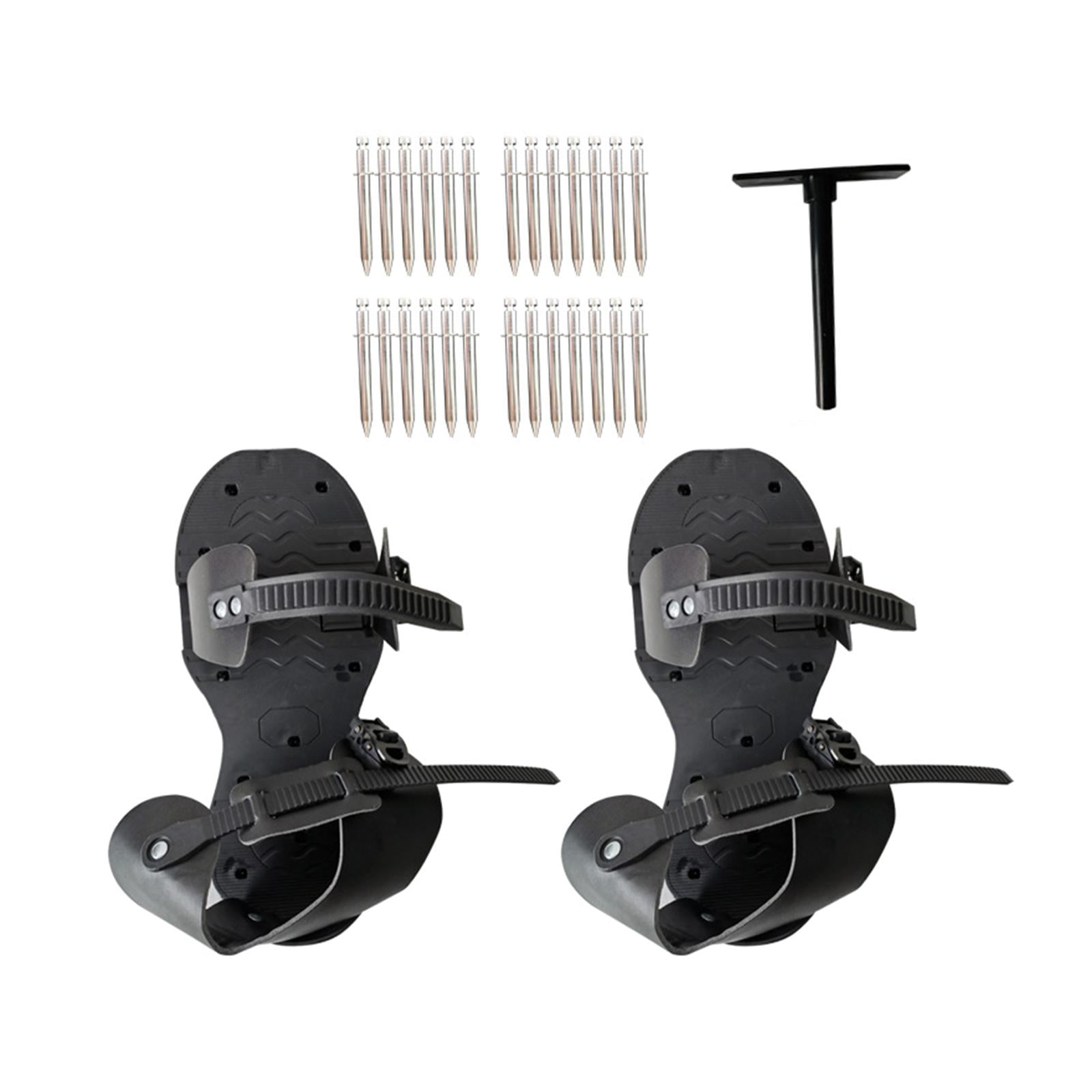 Fzaqwen 2Pcs Lawn Aerator Shoes Soil Aeration with Adjustable Straps Lawn Tool Gardening