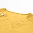 thumbnail image 5 of YgkuHd Women's Scrub Set – Short Sleeve V-Neck Top with Pockets & Drawstring Pants, Surgical Nursing Uniform for Hospital Clinic, Sizes S-XXL,Yellow_M, 5 of 6