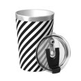 thumbnail image 2 of PAYOHTO Black White Diagonal Stripes Insulated Stainless Steel Tumbler 12 oz Thermos Come with Straw Kids Leak-Proof Travel Mug Cup, 2 of 7