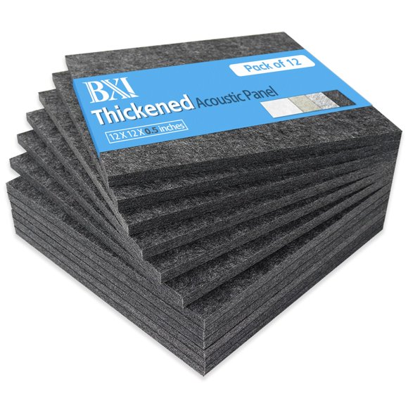 Paneles fonoabsorbentes BXI engrosados de 30 x 30 x 1,3 cm, paquete de 12