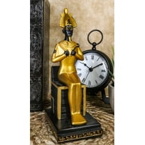 Egyptian God Osiris Statue 7.25"H Osiris With Crook And Flail Seated On Throne