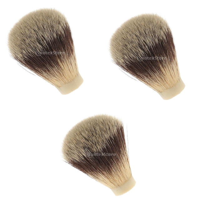 3 x Nylon Shaving Brush Knot for Men Salon Hair Ramoval Cutting Dust Clean Salvador Cabeza de nudo de brocha de afeitar