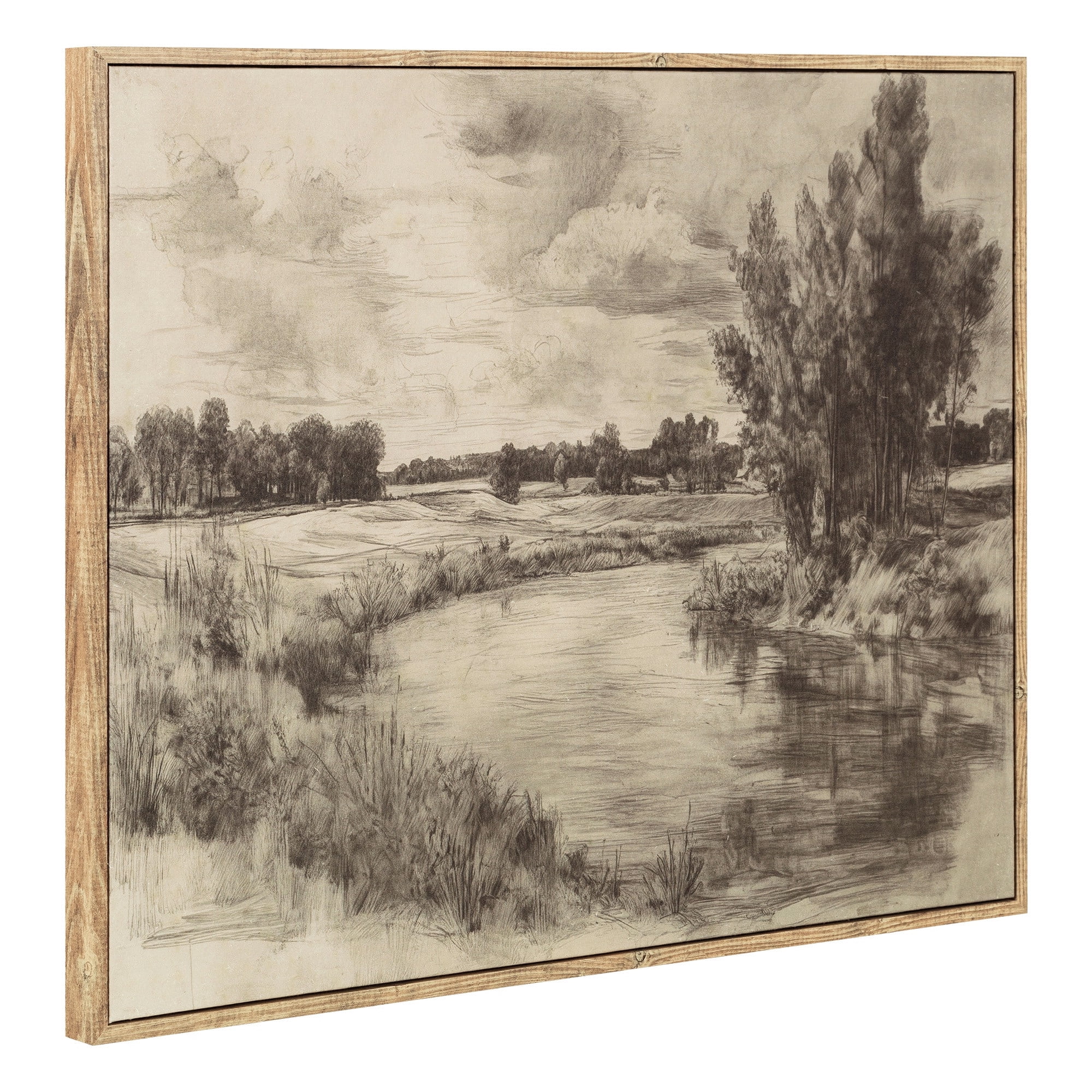 My Texas House Landscape Pencil Skt Framed Art 36x28