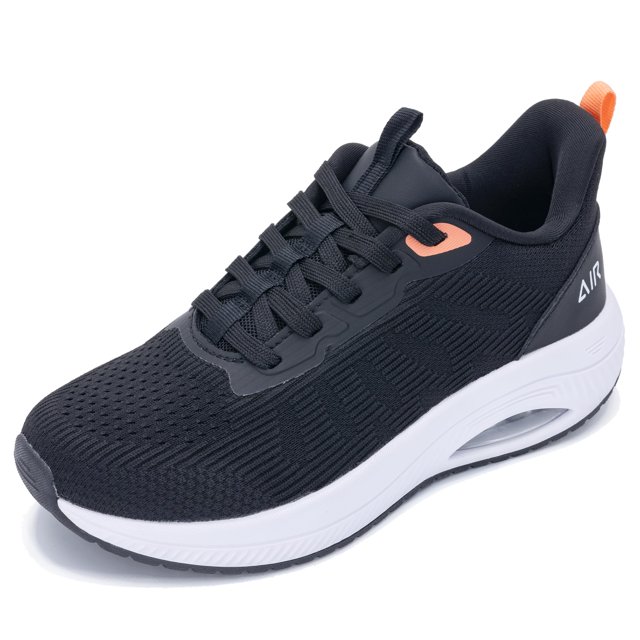 Zapatos para caminar ephiza para mujer con soporte en arco negros, talla 7.5