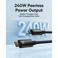 thumbnail image 2 of Cable USB C Baseus 240W PD 5A de carga rápida tipo C 3.1 10 pies, 2 of 7