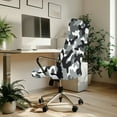 thumbnail image 3 of Renewold Camo Grey Black Office Chair Cover Stretchable Desk Chair Slipcover with Elastic Bottom Removable Anti dust Office Computer Chair Cover for Office Chair, S, 3 of 7