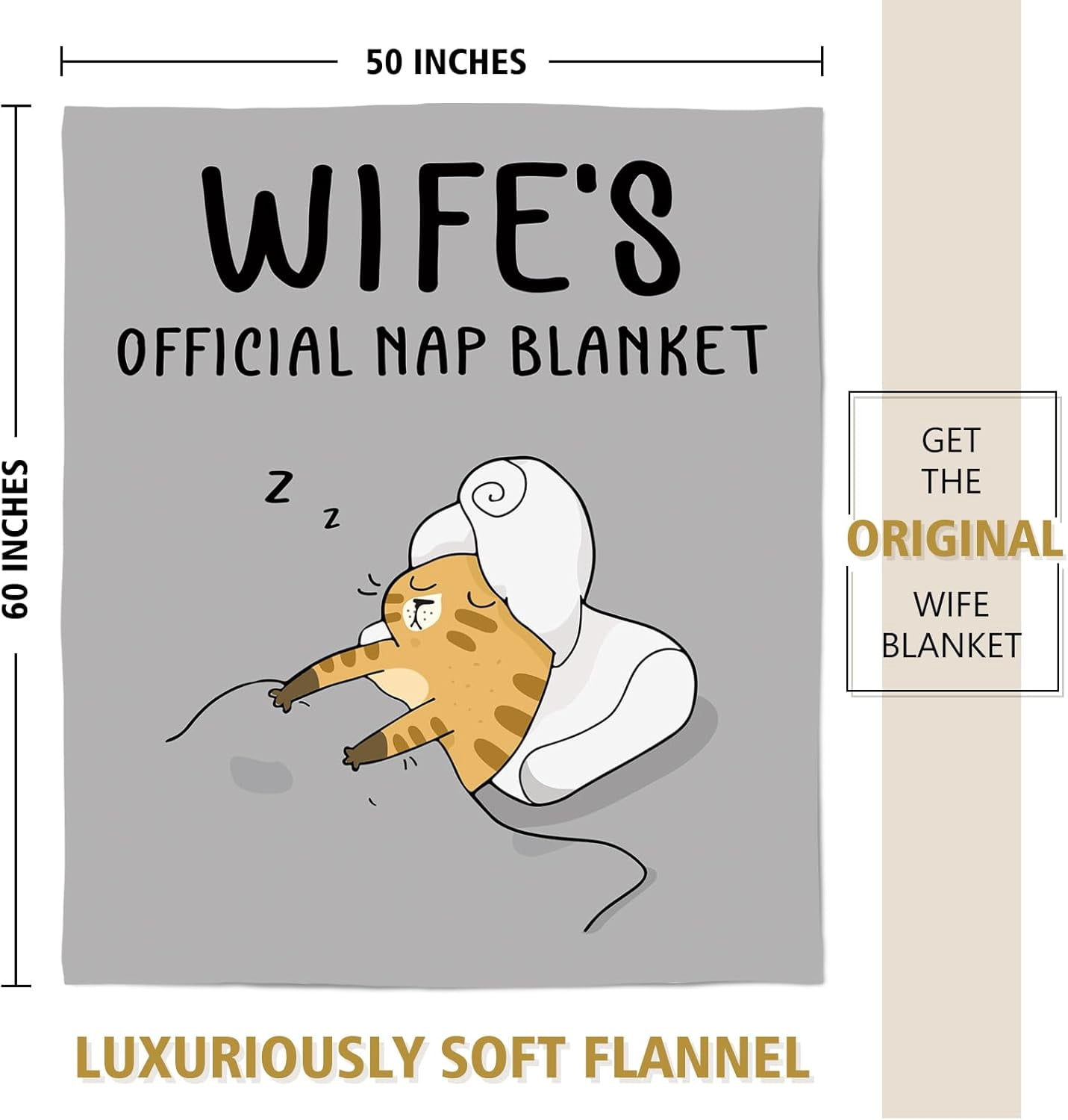 Valentines Gifts for Wife from Husband - Gifts for Her Blanket, Wife Birthday Card, Wedding Anniversary Romantic Gift for Wifey, Mother's Day Present for Her Women 60"X 50"-Purple