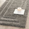 thumbnail image 3 of SAFAVIEH Florida Mason Bordered Shag Runner Rug, Grey, 2'3" x 9', 3 of 6