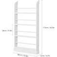 Homfa 4Tier Wooden Bookshelf, Children's Bookcase with Shelves, White
