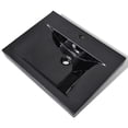 thumbnail image 4 of vidaXL Luxury Ceramic Basin with Faucet Hole 23.6"x18.1" Black, 4 of 6