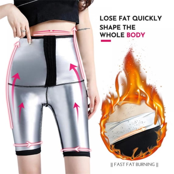 Women Sauna Sweat Pants Training Leggings Gym Fitness Exercise Capri Pants Workout Hot Thermo Body Shaper