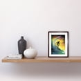 thumbnail image 2 of Surfer Surfing Riding a Big Rainbow Colour Wave Artwork Framed Wall Art Print 9X7 Inch, 2 of 5