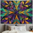 thumbnail image 2 of Orinice Flower Star Geometric Tapestry Wall Hanging Unique Style Graphic Tapestries Home Wall Decor Art for Living Room Bedroom Apartment Farmhouse Dorm 50x40inch, 2 of 6