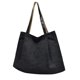 thumbnail image 1 of Bolso Grande de Mujer de Lona Reutilizable Bolsa de Tote Hombro Bandolera Ocasional Regalo Cumpleaños para Mujer Chica Negro Soledad Totalizador de la lona de las mujeres, 1 of 5