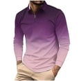 thumbnail image 2 of Blusa y camisa de manga larga con cuello vuelto para hombre, informal, con cuello vuelto, estampado, para fitness, deportiva, de manga larga, de poliéster, 2 of 5