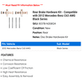 thumbnail image 2 of Rear Brake Hardware Kit - Compatible with 2012 Mercedes-Benz C63 AMG Black Series, 2 of 2