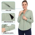 thumbnail image 4 of Women's Jacket Lightweight Full Zip Hoodie with Pockets Sports Outdoor UPF 50+, 4 of 7