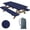 Light Blue, variant on 3-Piece Picnic Table Bench Cover Set, Polyester Elastic Protector Liquid Repellent Wipeable for Backyard Garden Camping Patio Outdoor Furniture, Includes Drawstring Sack