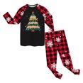 thumbnail image 6 of Cathalem Christmas Pajamas Matching Sets, Xmas Pjs Sets Graphic Print Plaid Sleepwear Outfits Red 6-7 Years, 6 of 6