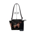thumbnail image 4 of Lsque Patriotic USA Butterfly Art Pattern Leather Rivet Shoulder Bag – Elegant Genuine Leather & Microfiber PU Crossbody with Detachable Adjustable Strap, 4 of 5