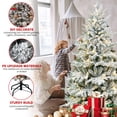 thumbnail image 6 of Mayhihi 6FT Prelit White Flocked spruce Artificial Christmas Tree, Premium Xmas Tree, 1582 Lifelike PE&PVC Mixed Tips, 300 Lights, 6 of 6