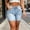 Light Blue, variant on PYGNJK Women's Denim Ripped Shorts Frayed Hem Loose Fit Vintage Summer Jean Short Pants with Pockets Streetwear